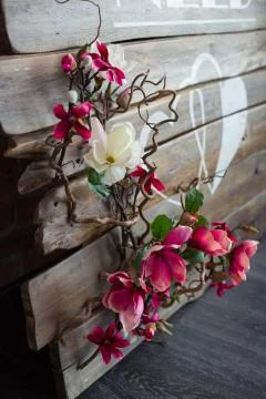 Wedding decor of flowers Stock Photos
