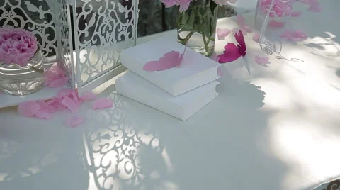 Wedding decor in pink Stock-Footage 64348800