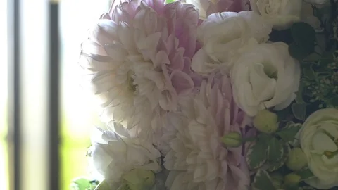 Wedding Decor. Red Flower Stock Footage 92262590