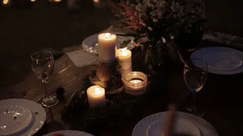 Wedding decor table Stock Footage 89785303