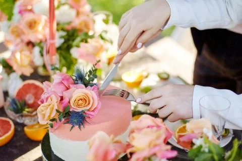 Wedding decor on the table 스톡 사진