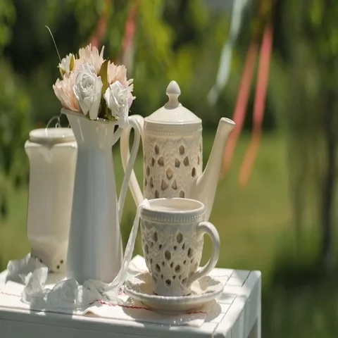 Wedding decor of the wedding ceremony Stock Footage 69483295