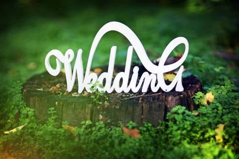 Wedding decor. wedding from foam Stock Photos