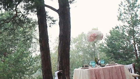 Wedding decor in the woods 動画素材 89717249
