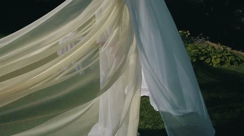 The wedding decoration curtain Stock Footage 67987933