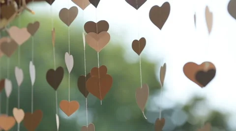 Wedding decoration heart Stock Footage