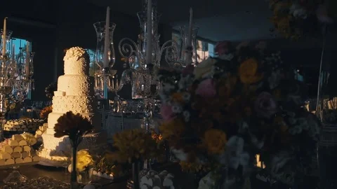 Wedding Decoration at Sunset Video stock 82367496