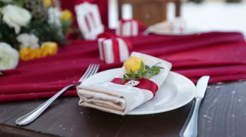 Wedding decoration of table 2 Video stock 59782206