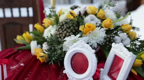 Wedding decoration of table 5 Video stock 59782688