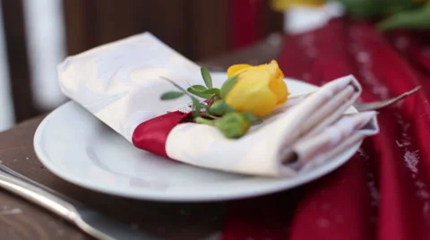 Wedding decoration of table 6 Video stock 59782757