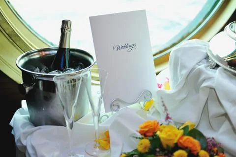 Wedding decoration of table Stock Photos