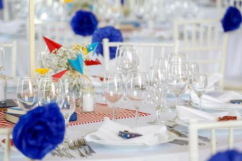 Wedding Decoration Table Set Stock Photos