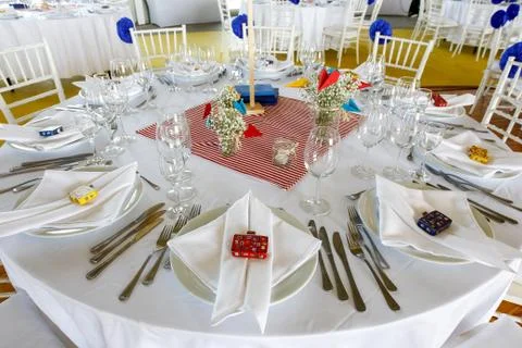 Wedding Decoration Table Set Stock Photos