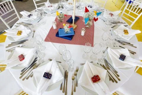 Wedding Decoration Table Set Stock Photos