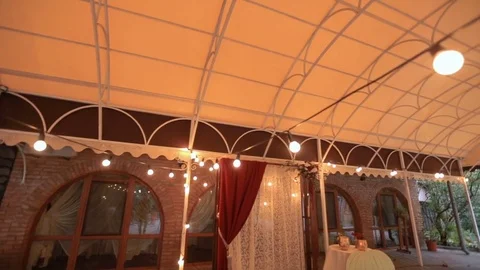 Wedding decoration. Wedding arch Vídeo Stock 78736450
