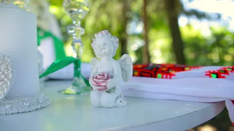 Wedding decoration on wedding ceremony Stock Footage 63569614