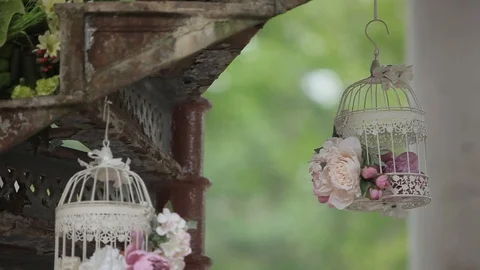 Wedding decorations for the bride Bijouterie, ribbons, satin decorations and Vídeo Stock 93850636