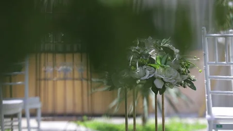 Wedding decorations decorated in the yard 12 Video stock 315417828