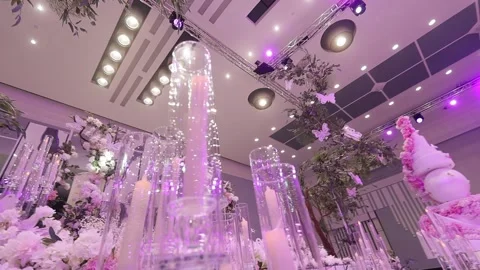 Wedding decorations flowers 12 Stock-Footage 315410668