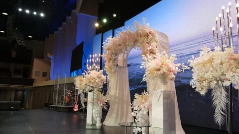 Wedding decorations flowers 3 Stock Footage 315410541