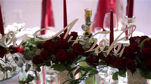 Wedding decorations Stock Footage 54437598