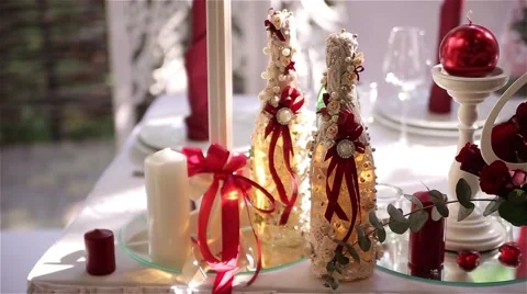 Wedding decorations Stock Footage 54437606