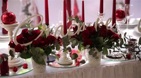 Wedding decorations Stock Footage 54437608