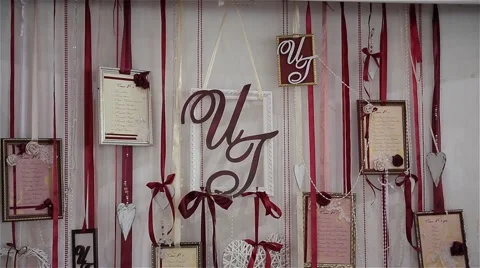 Wedding decorations Stock Footage 54437611