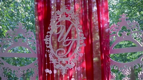 Wedding decorations Stock Footage 54437620