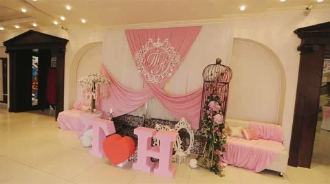 Wedding decorations Stock Footage 60596768