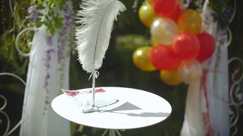 Wedding decorations Video stock 76809722