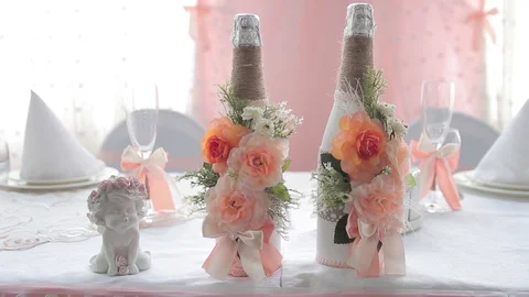 Wedding decorations Stock Footage 87585860