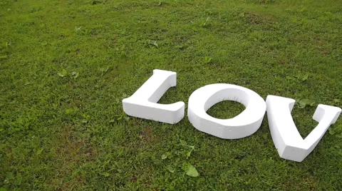 Wedding Decorations, LOVE letters Video stock 56954076