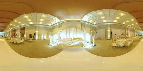 Wedding decorations vitual reality 360 Stock Footage 89876389