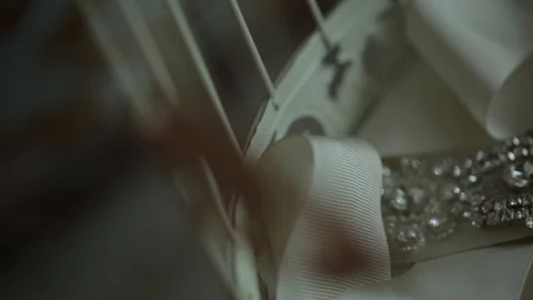 Wedding decorations in a white cage Stock-Footage 95343633