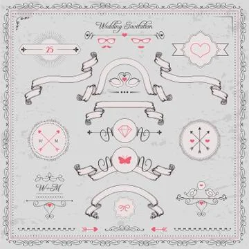 Wedding design Stock Illustration