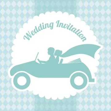 Wedding design over pattern background vector illustration Illustrazione stock