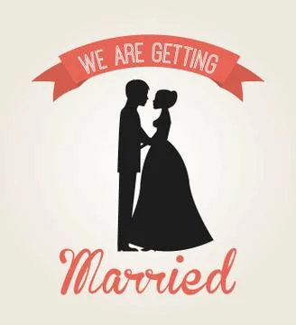 Wedding design over white background vector illustration Ilustração Stock
