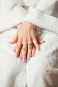 Wedding diamond ring from the getting married proposal Stockfoto's