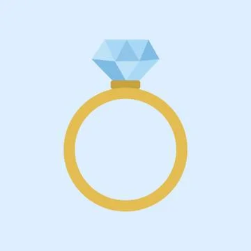 Wedding Diamond Ring Vector Illustration Graphic Stock Illustration
