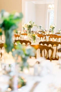 Wedding dining table. Stock Photos
