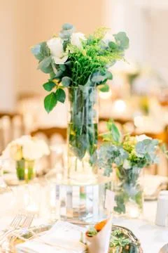 Wedding dining table. Stock Photos