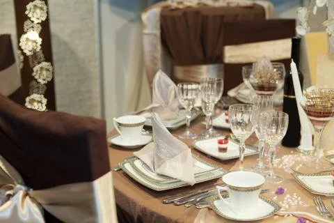 Wedding dinner Stock Photos