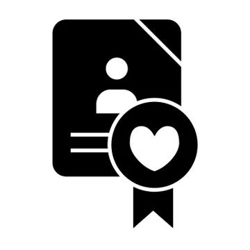 Wedding document solid icon. Newlyweds form vector illustration isolated on Illustrazione stock