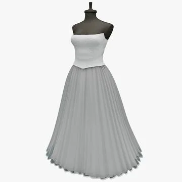 Wedding Dress 2 3D Model