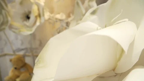 Wedding dress awaiting the bride Stock Footage 80624745
