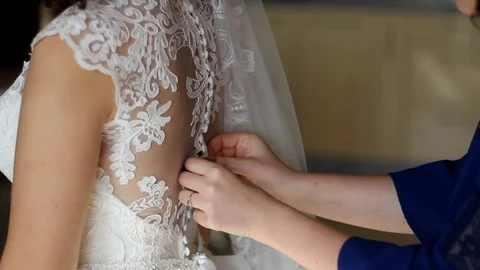 Wedding dress, bride Stock Footage 74754452