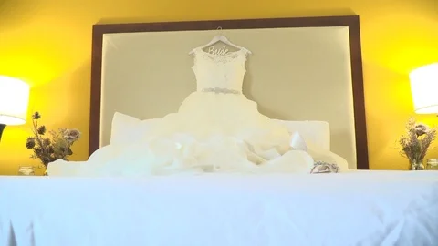 Wedding Dress Bride Stock Footage 87094457