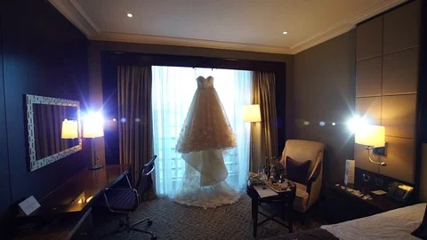 Wedding dress of the bride. Stock Footage 100829840