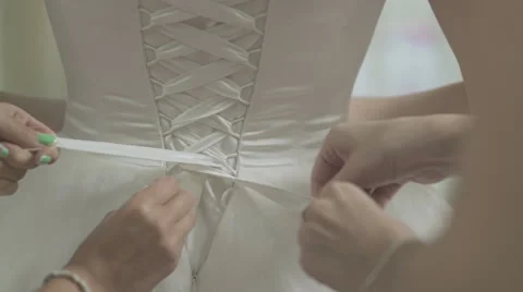 Wedding dress close-up Stock Footage 59794432